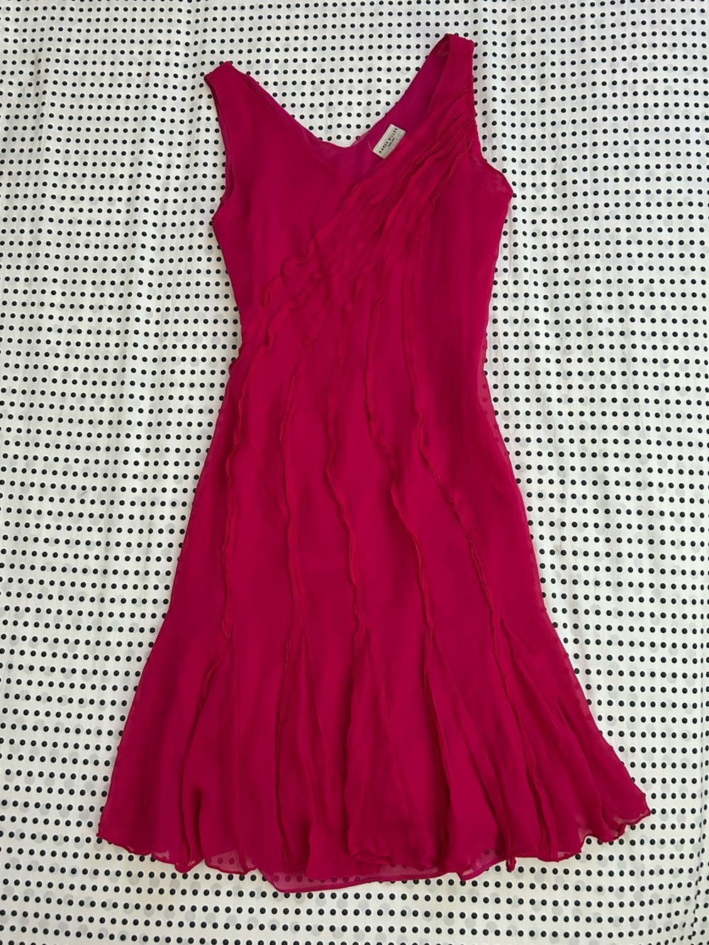 Karen Millen Fuchsia Sleeveless Flared Midi Dress